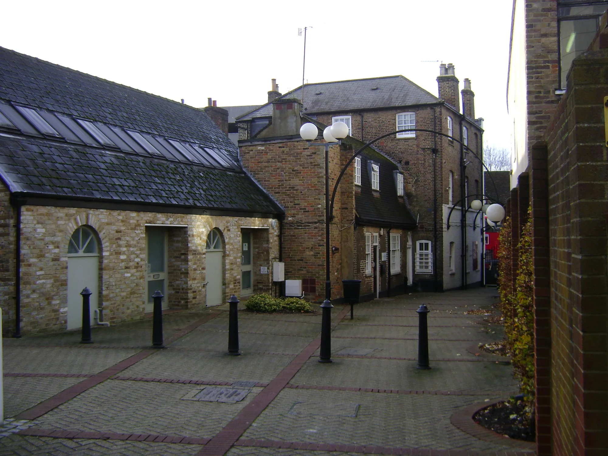 The brick-mews courtyard at Beasley's Yard, Uxbridge